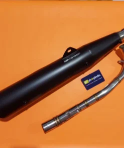 Knalpot Tsukigi Supra Fit New Daeng Selencer Hitam leher stainless