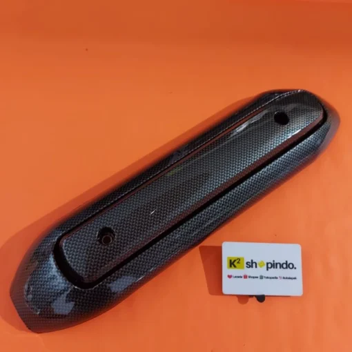 Cover CVT Mio Smile Sporty Cover Kipas Knalpot Carbon Hitam Karbon - Image 4