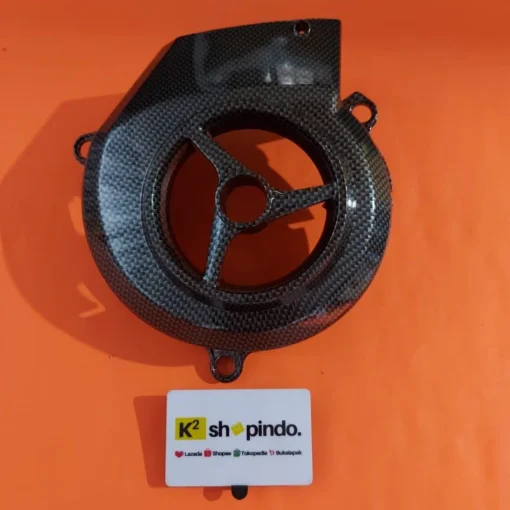 Cover CVT Mio Smile Sporty Cover Kipas Knalpot Carbon Hitam Karbon - Image 2
