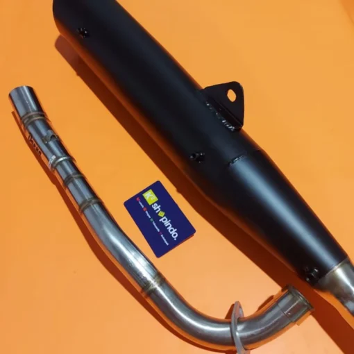 Knalpot Tsukigi Supra Fit New Daeng Selencer Hitam leher stainless - Image 5