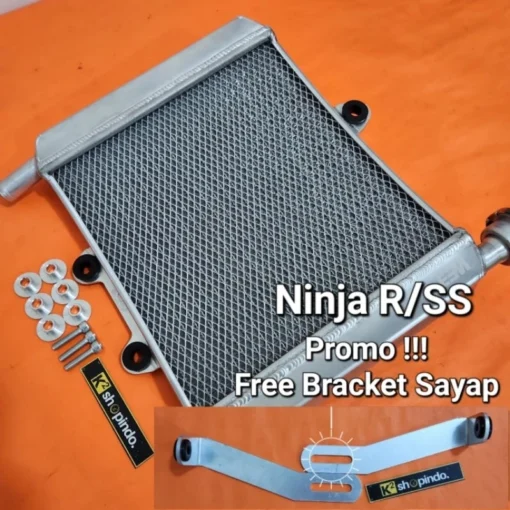 Radiator WE3 X BPro Ninja R RR SS ZX 150 Curve Gambot Aluminium WE3 Racing X BPro B Pro Original - Image 2