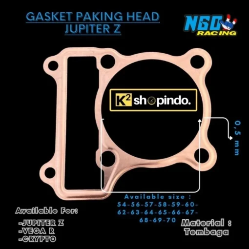 Paking Blok Paking Head Tembaga Jupiter Z Vega R Crypton Packing Head Perpak Gasket NGO Original - Image 2