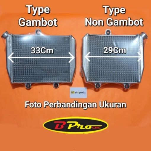 Radiator Bpro Gambot Ninja R SS RR ZX 150 Original B Pro Type Gambot Gen2 Big Volume - Image 6