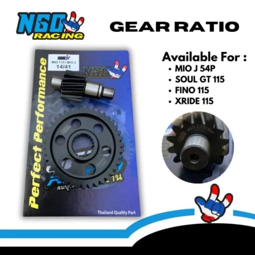 Gear Ratio Gigi Rasio Mio J Mio GT Fino 115 Soul GT 115 Xride 115 NGO Racing - Image 3