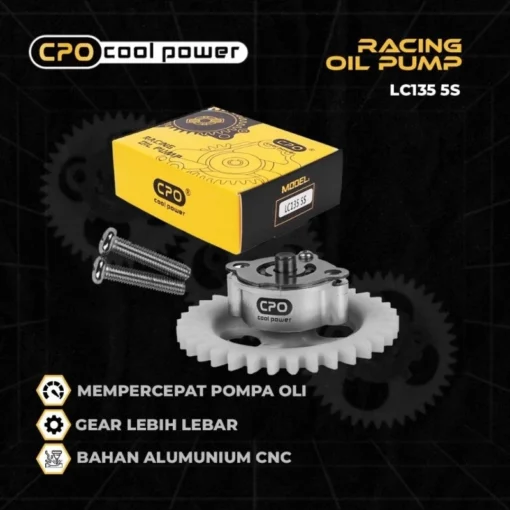 Pompa Oli CPO Mx King R15 Vixion NVA NVL Xabre LC 135 5s Oil Pump Racing Gigi Pompa Oli Original CPO Cool Power - Image 2