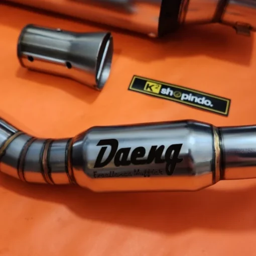 Knalpot Racing Daeng ADV 150 Inlet 50mm Full Stainless Sand Blasting - Image 5