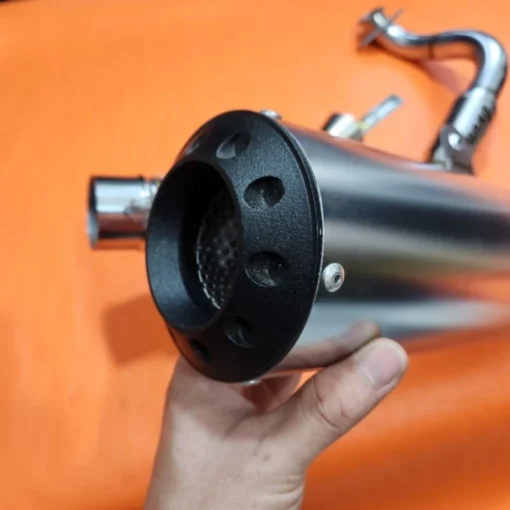Knalpot Racing Daeng ADV 150 Inlet 50mm Full Stainless Sand Blasting - Image 7