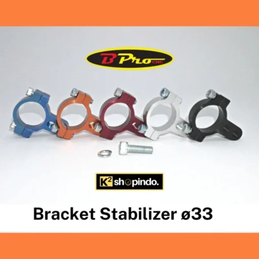 Bracket Breket Stabilizer BPro CNC 26mm dan 33mm Ninja R RR 150 R15v2 Vixion Jupiter Satria Fu Sonic Blade Original B Pro - Image 2