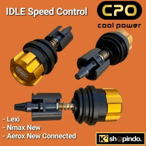 ISC CPO Manual Langsam Yamaha New Nmax Aerox Lexi B65 Aerox Connected Idle Air Screw Sekrup Udara Manual Original CPO Cool Power - Image 6