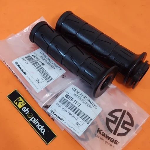 Handgrip Handspad Grip Kaze PnP Ninja R RR SS 150 Original Kawasaki Genuine Parts 46019 1113 & 46075 1156 - Image 2