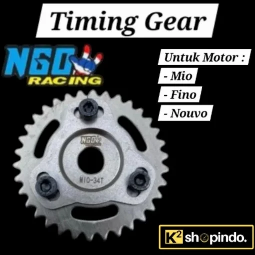 Timing Gear Gigi Sentrik Gir Sintrik Geser NGO Mio Fino Nouvo Soul Adjustable Original NGO Racing - Image 3