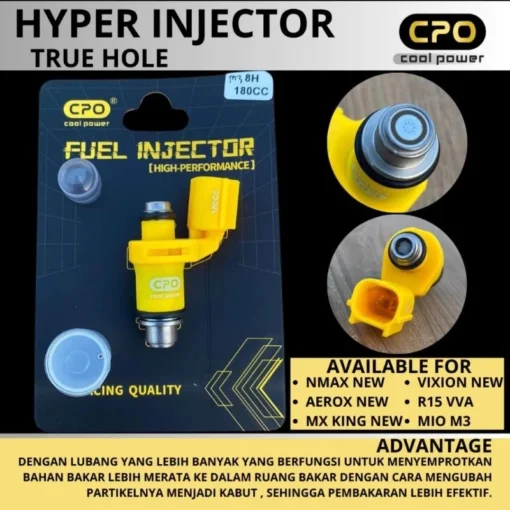 Injektor Injector CPO Racing Yamaha Lexi Fino 125 Xride 125 Aerox Old New Soul GT 125 Mio M3 Mx King New Vixion Nmax New Original CPO Cool Power - Image 2